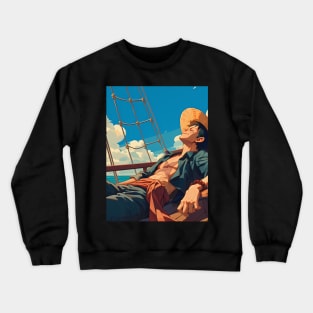 Pirate Odyssey: Anime-Manga Legacy, Mythical Islands, and Swashbuckling Excitement Crewneck Sweatshirt